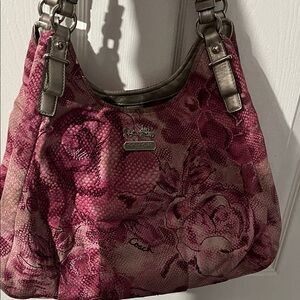 Coach Pink Floral Shoulder Bag